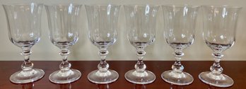 Bulbous Stemmed Water Glasses (6)