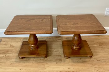 ETHAN ALLEN Wooden End Tables