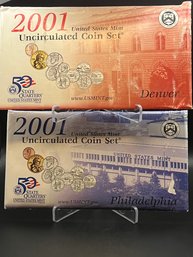 Beautiful 2001 Denver And Philadelphia United States Mint Sets