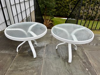 Pair Of Woodard Outdoor Side Tables