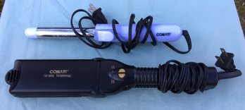 Conair Ceramic Hair Straightener & Conair Curling Iron