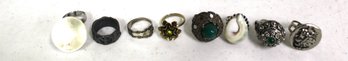 Lot Of 8 Vintage Rings