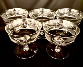 Vintage Etched Sherbert Glasses