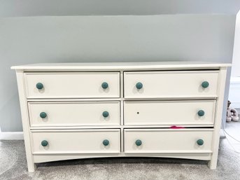 Pottery Barn White 6 Drawer Dresser With Vanity (contents Not Included)