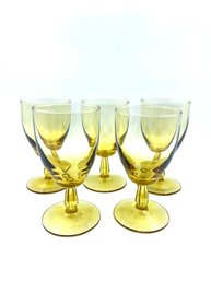 Amber Water Goblets