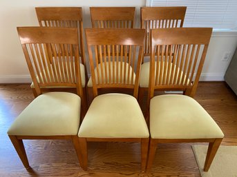 Set Of 6 Ethan Allen New Impressions Dining Chairs Slat Back Side Chair 20x19x39