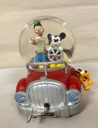 Beautiful Mickey1 Automobile Disney Friends Music Box / Music Globe Made In China.   Jac B - E2