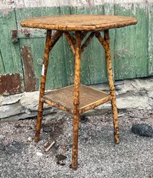 An Antique Rattan Side Table