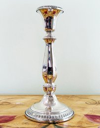 A Silver Plated Candlestick