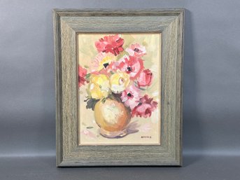 H.M. Daly, Original Oil On Canvas, Floral Still Life, Signed #3