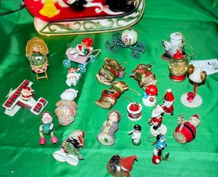 Vintage 1960s-1970s Christmas Ornament Lot Of 22plus