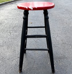 A Vintage Turned Leg Stool By Frankson Products