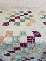 Antique Multicolor Checker Quilt 2