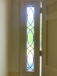 A Pair Of Leaded Glass Entry Sidelights
