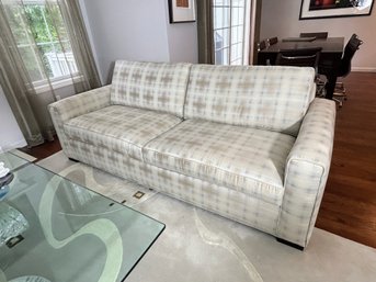 Fabulous Pale Neutral Metallic Plaid Sofa (1 Of 2)