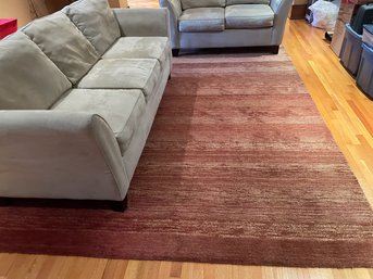 Calvin Klein Wool Area Rug, In Meadow Claret