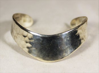 Vintage Mexican Silver Hand Wrought Cuff Bracelet