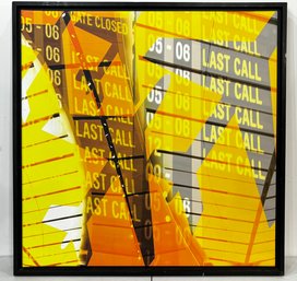 A Large Modern Framed Canvas Print 'Last Call On Canvas'