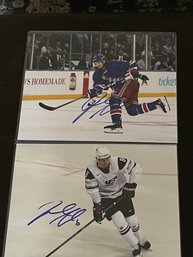 Lot Of 2 Jacob Trouba New York Rangers Signed 11x14 Photos