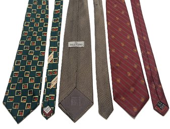 Three Valentino Cravatte Silk Ties