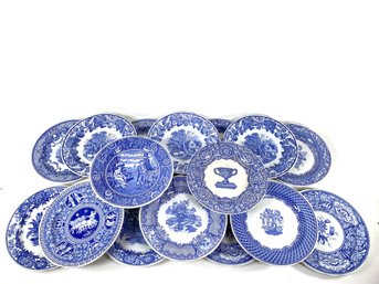 Group Of (16) 10inch English Spode - The Blue Room Collection