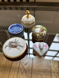 Unique 5 Piece Trinket Box Lot Lenox Newhall Herend Framecraft!!!