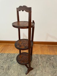 Vintage Folding Portable Wooden Shelf.