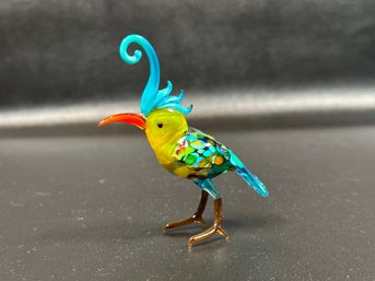 A Colorful Little Art Glass Bird