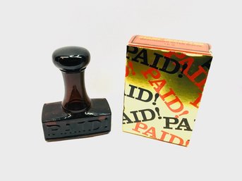 Vintage 1970's Paid Stamp Decanter