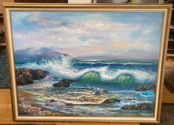 Large Oil On Canvas Signed Schubert