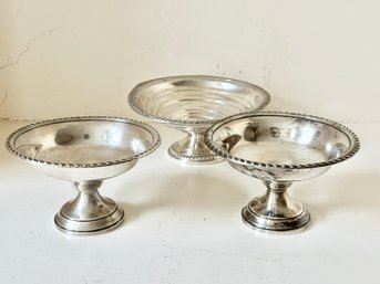 Trio - Sterling SIlver Footed Trays