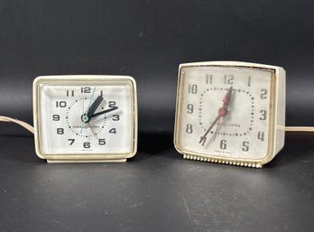 A Pair Of Vintage Alarm Clocks By General Electric