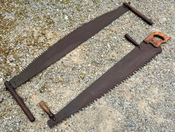 A Pair Of Antique Two-Handed Saws