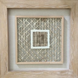 A Work On Paper In A Three Dimensional Frame