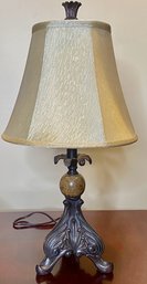 Diminutive Metal And Stone Table Lamp