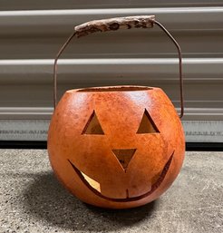 Small Handled Dried Pumpkin, Pumpkin