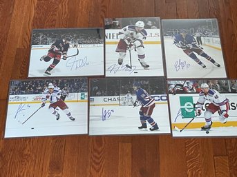 Lot Of 6 NY Rangers Signed 11x14 Photos Vescey, Andersson,grabner,miller