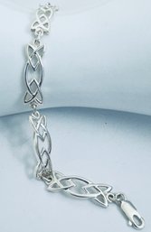 HALLMARKED CELTIC STERLING SILVER LINK BRACELET