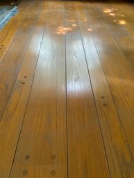 Approx 350 SF Of Wide Plank Pegged Wood Floor