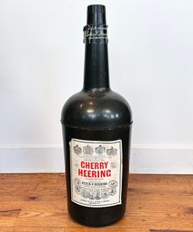 A Large Vintage Danish Cherry Heering Advertising Bottle Form Ice Bucket!