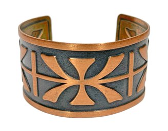 Native American Inspired Solid Copper Cuff Bracelet