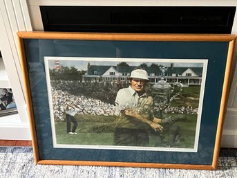 Ray Floyd Signed Shinnecock Hills Photo Framed Picture