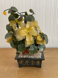 Vintage Chinese Hard Stone Flower Arrangement