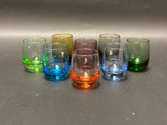 A Fun Set Of Modern Shot Glasses In Colorful Tones