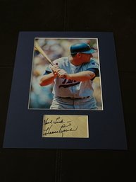 Harmon Killebrew Signed Cut Auto Matted Ready To Be Framed HOF