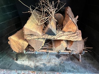 A Metal Fireplace Log Holder - DR