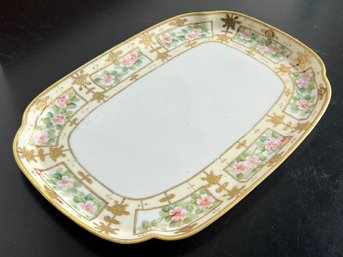 Antique Early 20th C. Nippon Japanese Porcelain Vanity Tray / Pin Dish