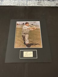 George Kell Signed Cut Auto Matted Ready To Be Framed HOF