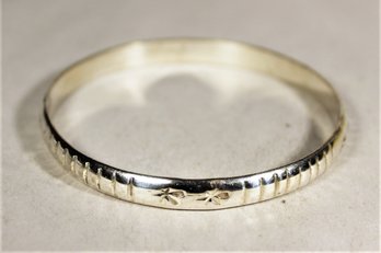 Heavy Sterling Silver Bangle Bracelet