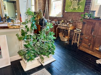 Metal Topiary Stands With Faux Vines